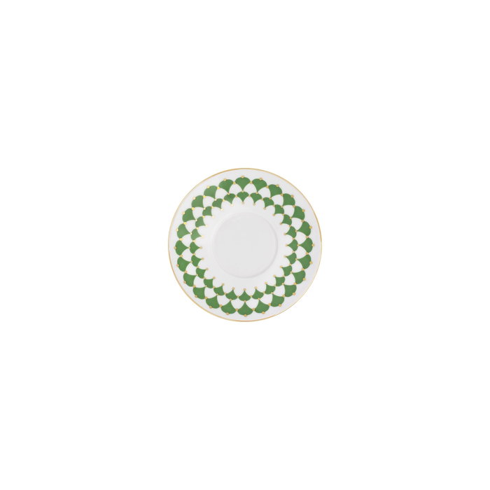 Hermia Peyda Dark Green Juego de tazas de café de porcelana